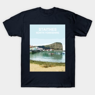 Staithes North Yorkshire. Travel poster T-Shirt
